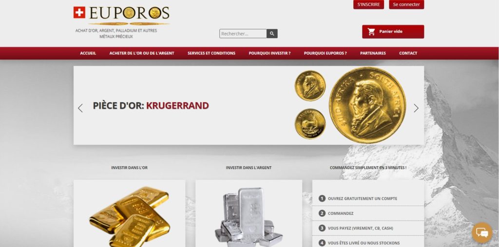 Europos.ch est l'un des meilleurs sites pour acheter de l'or en Suisse