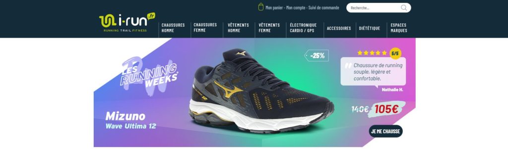 I-Run fait partie des meilleurs magasins de sport en ligne pour le running