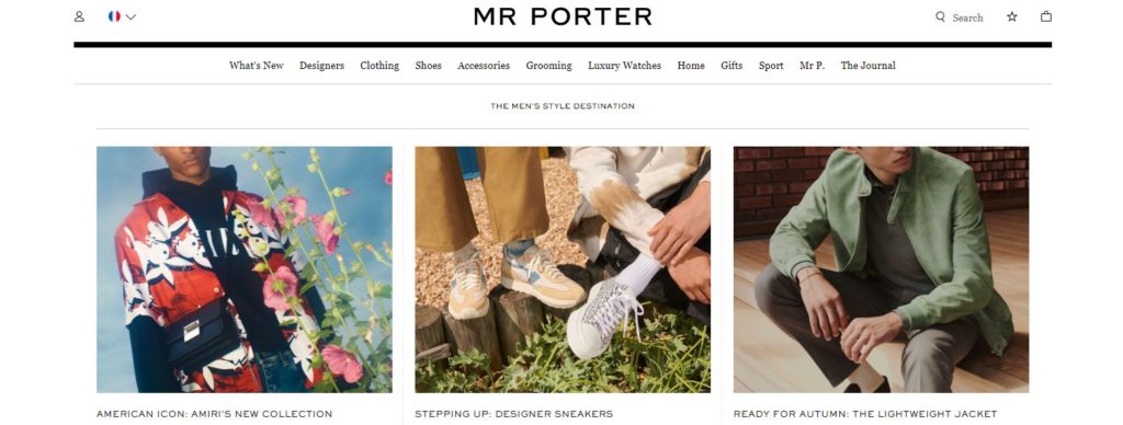 Mr Porter fait partie des meilleurs sites de vêtements pour homme