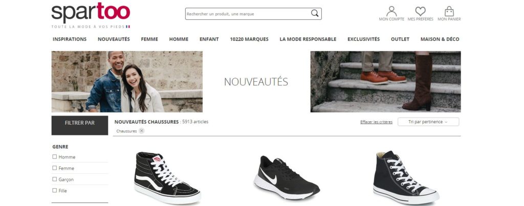 Site de vente de on sale chaussure