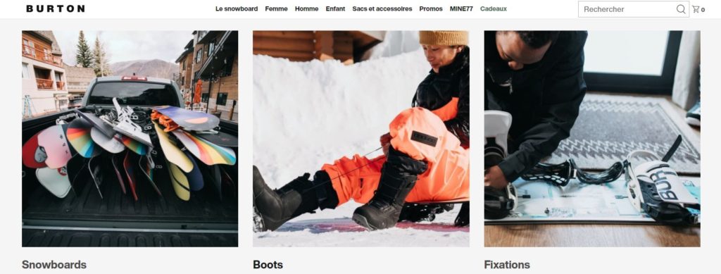 Meilleurs magasins de snowboard en ligne : Burton