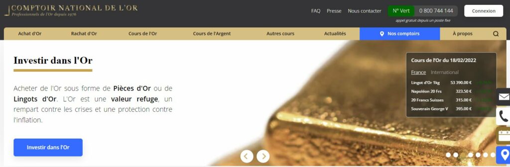 Meilleurs sites pour acheter de l'or en ligne : Gold.fr