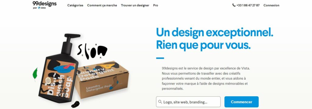 Meilleurs sites pour trouver un freelancer : 99designs