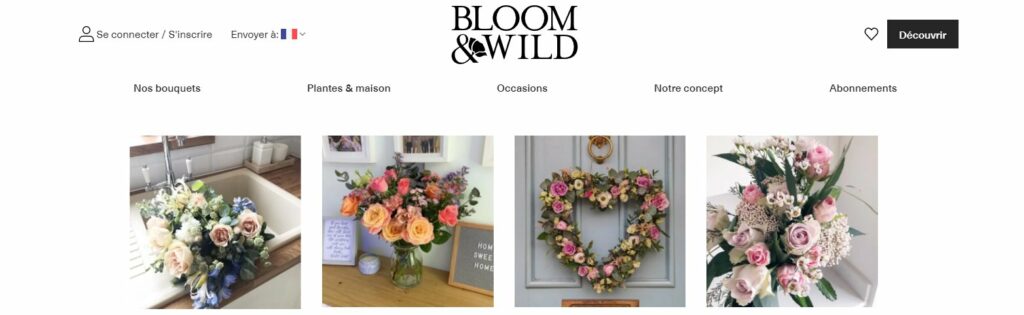 Meilleurs sites de livraison de fleurs : Bloom & Wild