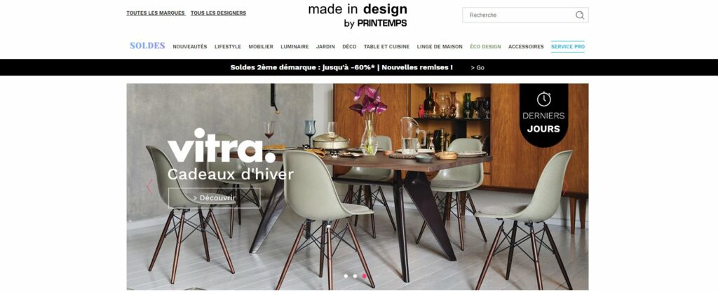 Meilleurs sites de ventes de meubles : Made in Design