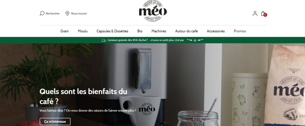 Meilleurs sites pour acheter du café en ligne : Café Méo
