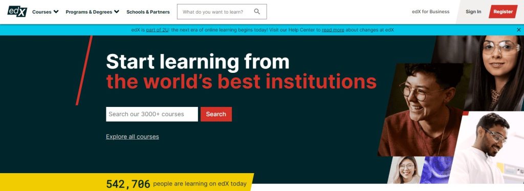Les meilleurs sites de cours en ligne, les meilleurs sites de formation en ligne : Edx