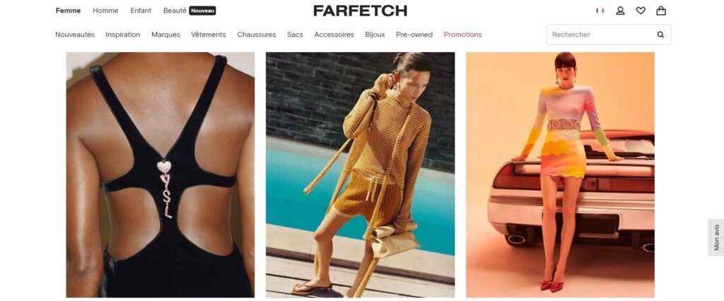 Meilleurs sites de vêtements de luxe pour femme : Farfetch