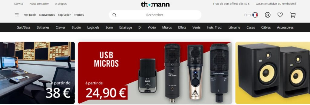 Meilleurs magasins de musique en ligne : Thomann