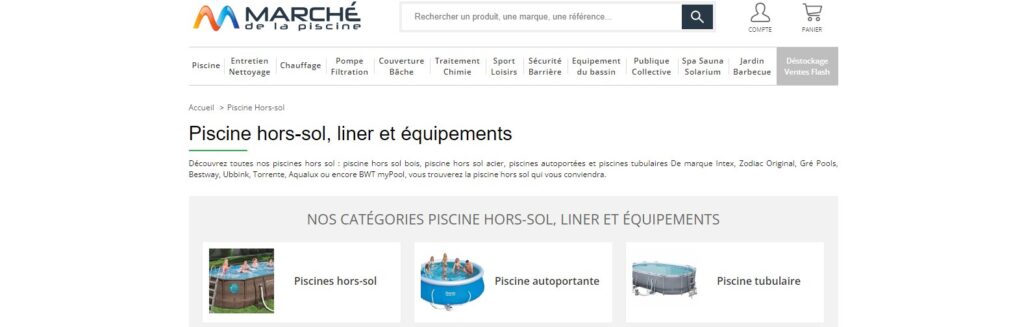 Meilleurs sites pour acheter une piscine hors sol : Marché de la Piscine