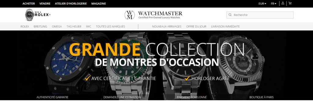 Meilleurs sites pour acheter une montre : Watchmaster