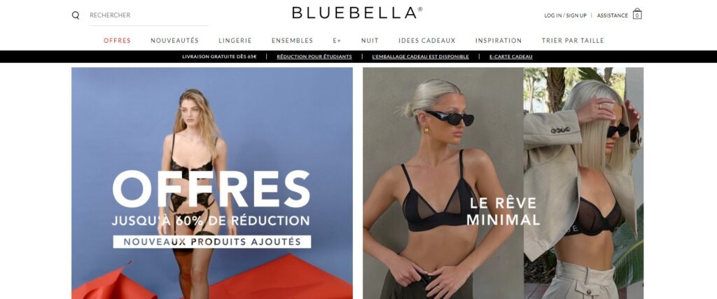 Meilleurs sites de lingerie et sous-vêtements : Bluebella