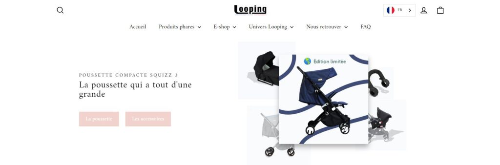 Meilleurs sites pour acheter une poussette : Looping Baby