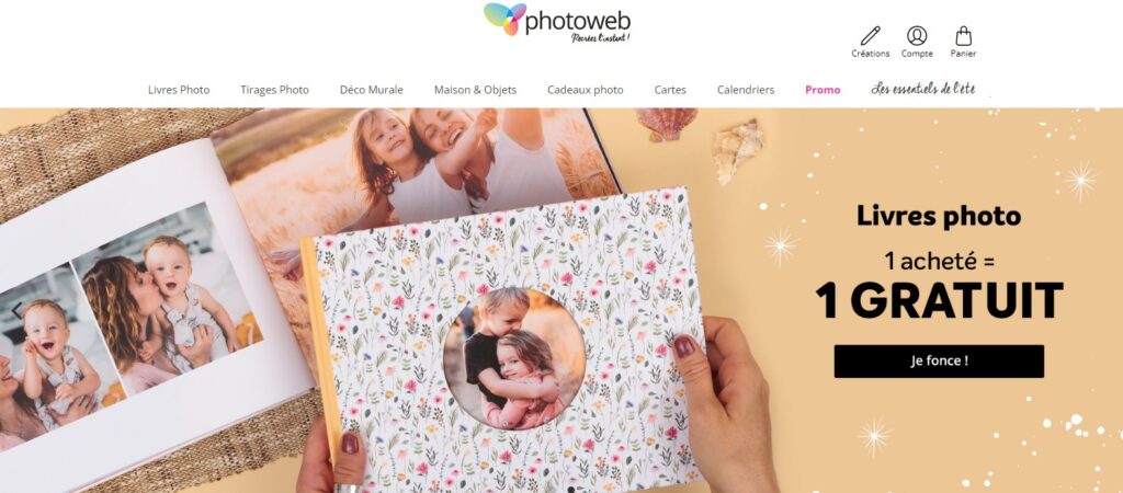 Meilleurs sites pour créer un album photo personnalisé : Photoweb