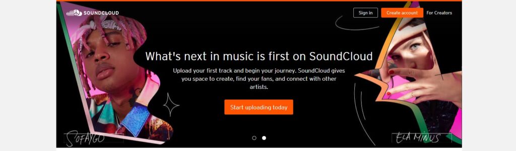 Meilleurs applications pour écouter de la musique : SoundCloud