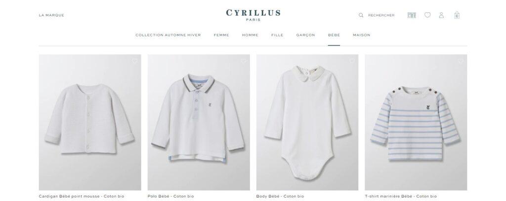 Meilleurs sites de vêtements pour bébé : Cyrillus