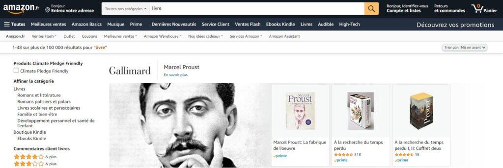 Meilleures librairies en ligne, meilleurs sites pour acheter un livre : Amazon