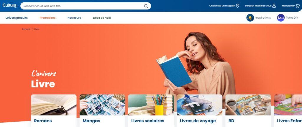 Meilleures librairies en ligne, meilleurs sites pour acheter un livre : Cultura