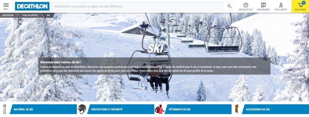 Meilleurs sites pour acheter des skis et snowboard : Decathlon