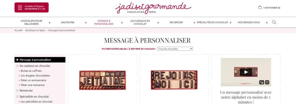 Meilleurs chocolatiers en ligne : Jadis et Gourmande