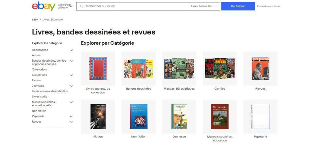 Meilleures librairies en ligne, meilleurs sites pour acheter un livre d'occasion : eBay