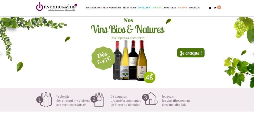 Meilleurs sites pour acheter du vin : Avenue des Vins