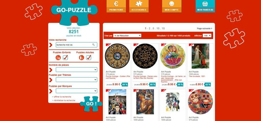 Meilleurs magasins de puzzle en ligne, meilleurs sites pour acheter un puzzle : Go-Puzzle