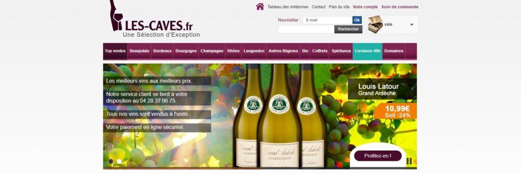 Meilleurs sites pour acheter du vin : Les Caves