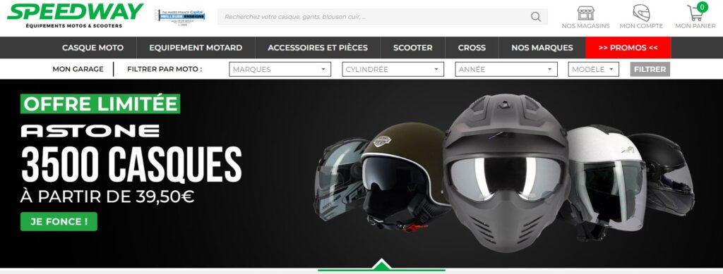 Meilleurs sites pour acheter un casque moto et scooter : Speedway