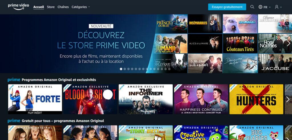 Meilleures plateformes de streaming : Amazon Prime Video