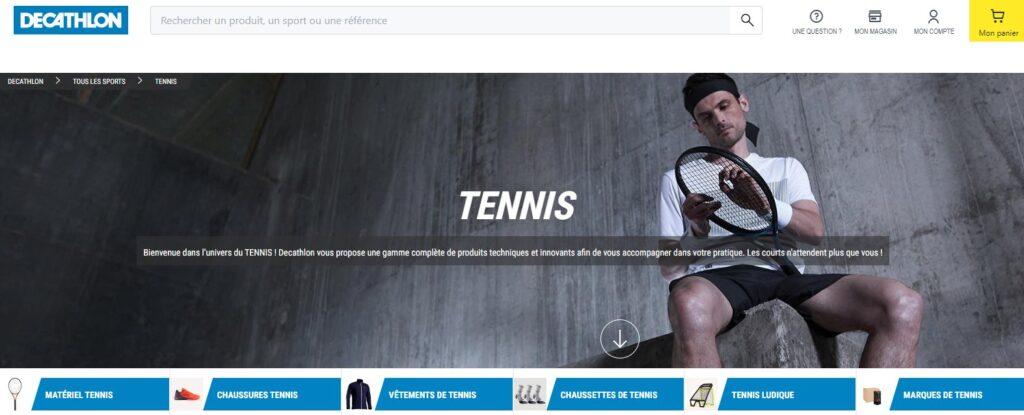Meilleurs magasins de tennis en ligne : Decathlon