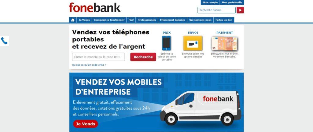 Meilleurs sites de reprise et rachat de téléphone portable : Fonebank