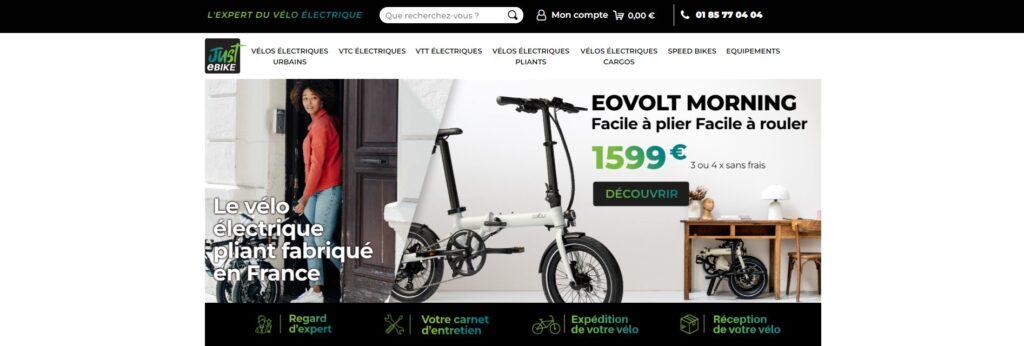 Meilleurs sites pour acheter un vélo électrique reconditionné : Just eBike