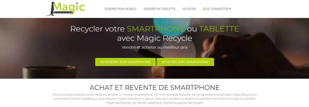 Meilleurs sites de reprise et rachat de téléphone portable : Magic recycle