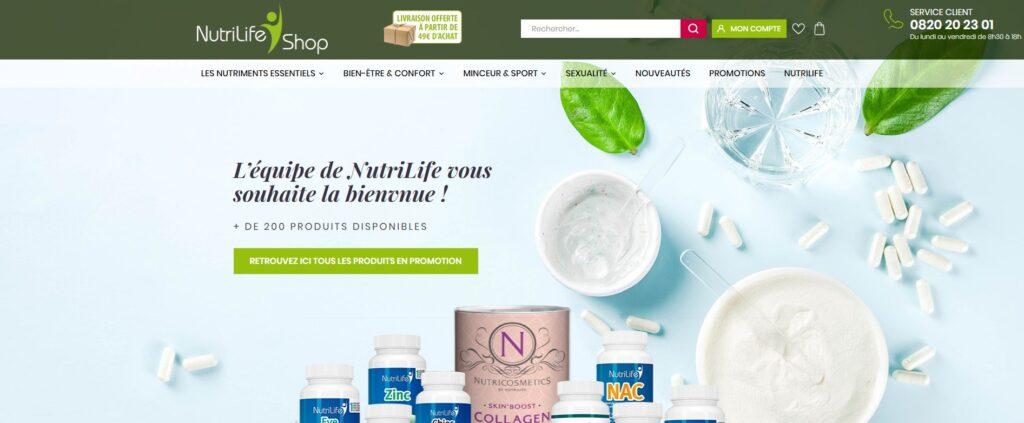Meilleures boutiques en ligne de nutrition sportive : Nutrilife Shop