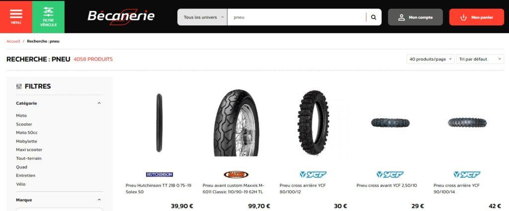 Meilleurs sites pour acheter des pneus moto et scooter : La Bécanerie