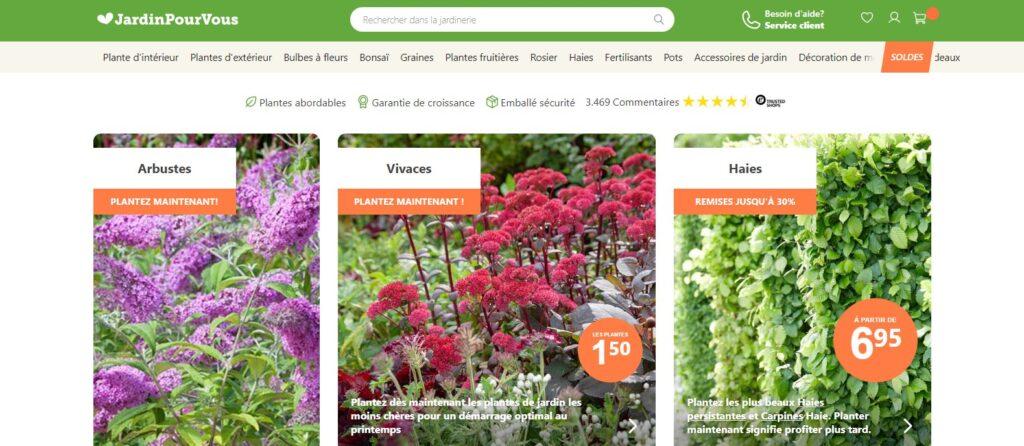 Meilleures jardineries en ligne : JardinPourVous