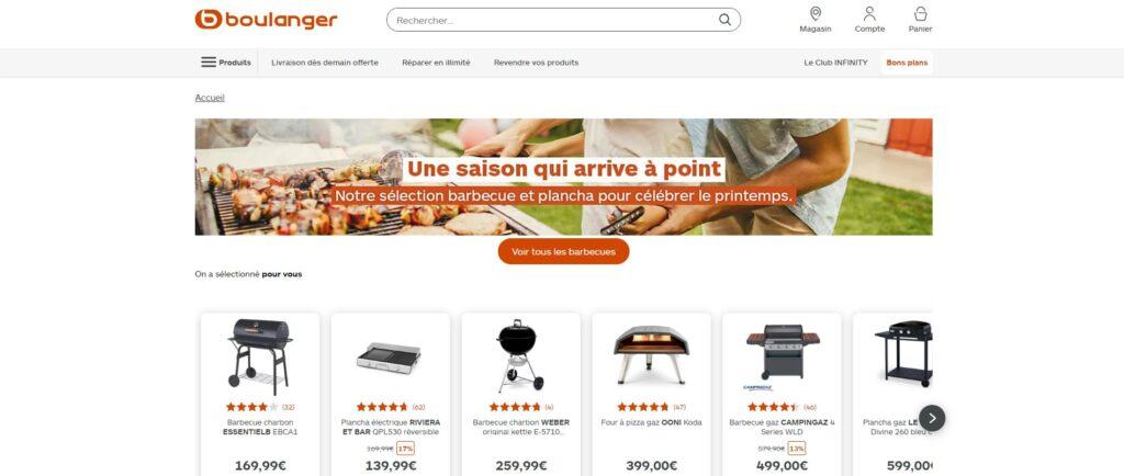 Meilleurs sites pour acheter un barbecue : Boulanger