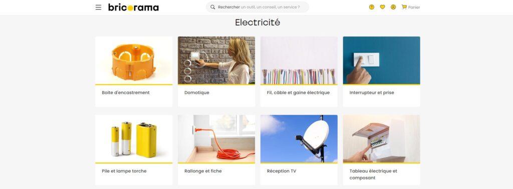 Meilleurs sites pour acheter du matériel électrique : Bricorama