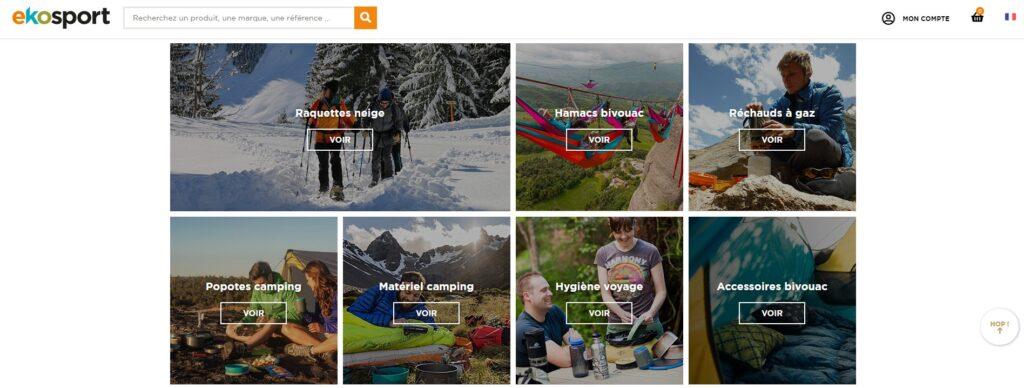 Meilleurs sites pour acheter du matériel de camping : Ekosport