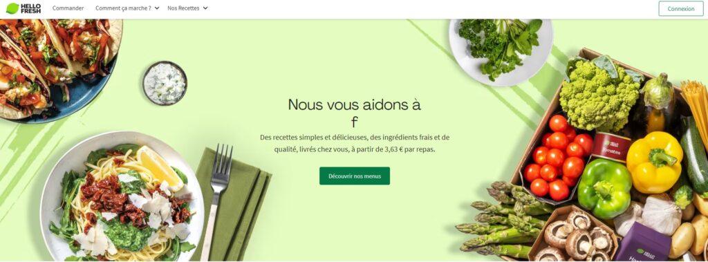 Meilleurs services de livraison de repas à domicile : HelloFresh