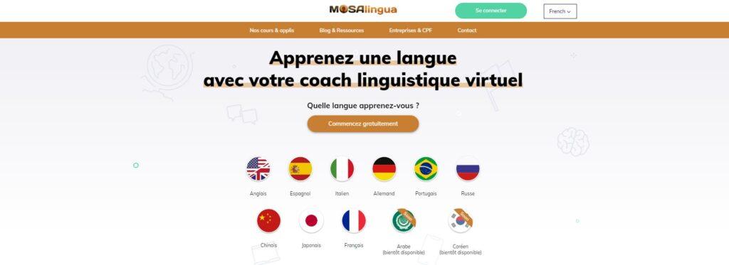Meilleurs sites pour apprendre une langue étrangère : Mosalingua