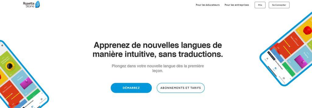 Meilleurs sites pour apprendre une langue étrangère : Rosetta Stone