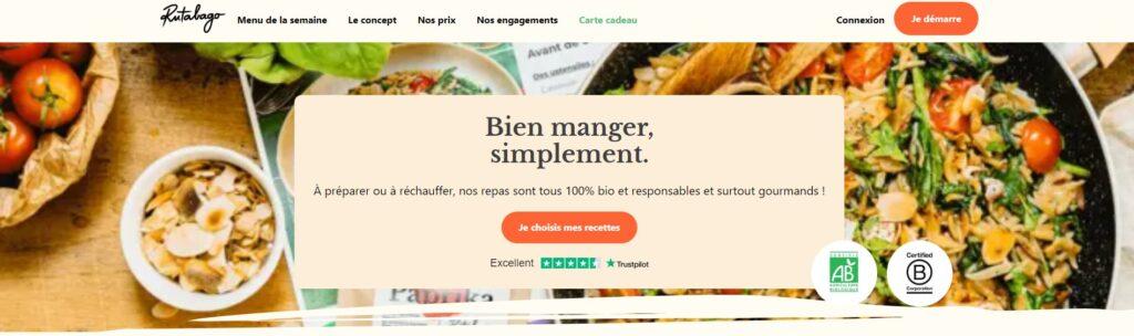 Meilleurs services de livraison de repas bio à domicile : Rutabago