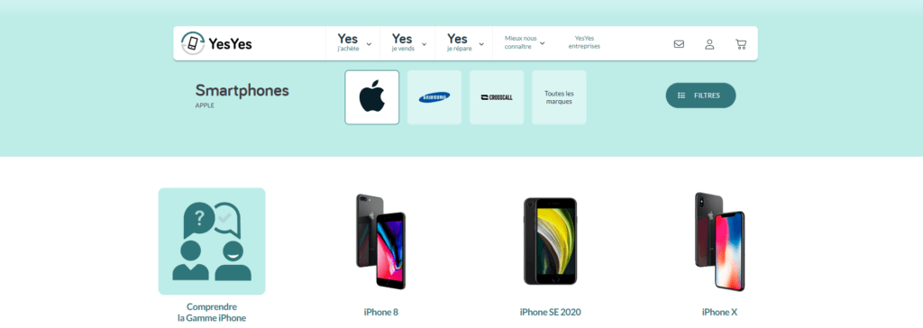 Meilleurs sites pour acheter un iPhone reconditionné : YesYes