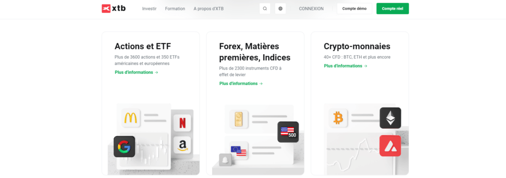 Meilleurs sites pour acheter des matières premières : XTB