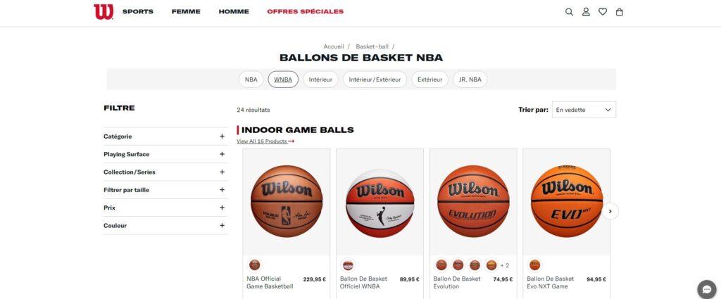 Meilleurs magasins de Basketball en ligne : Wilson