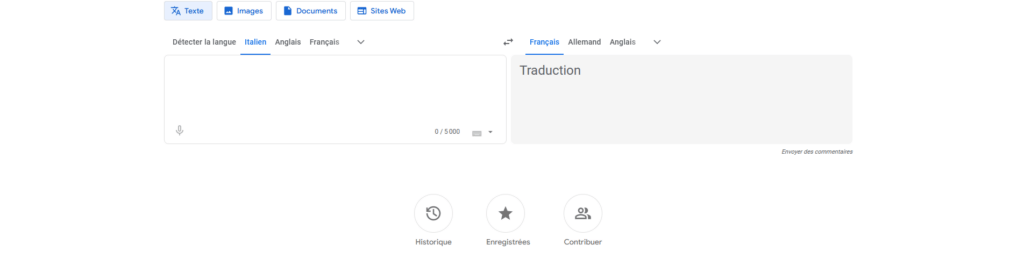 Google traduction texte