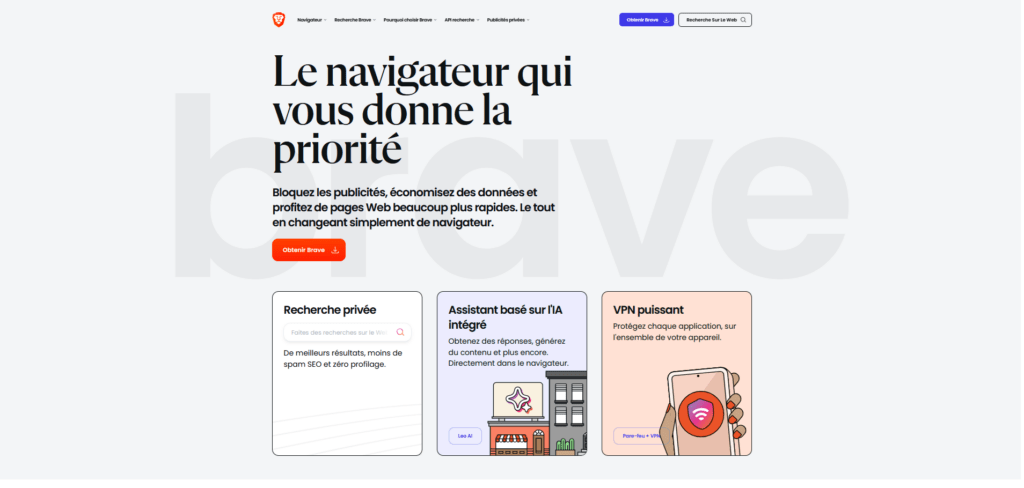 Brave fait partie des meilleures alternatives à Google Chrome