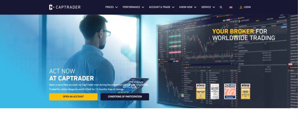 CapTrader est l'un des meilleurs courtiers en bourse au Luxembourg